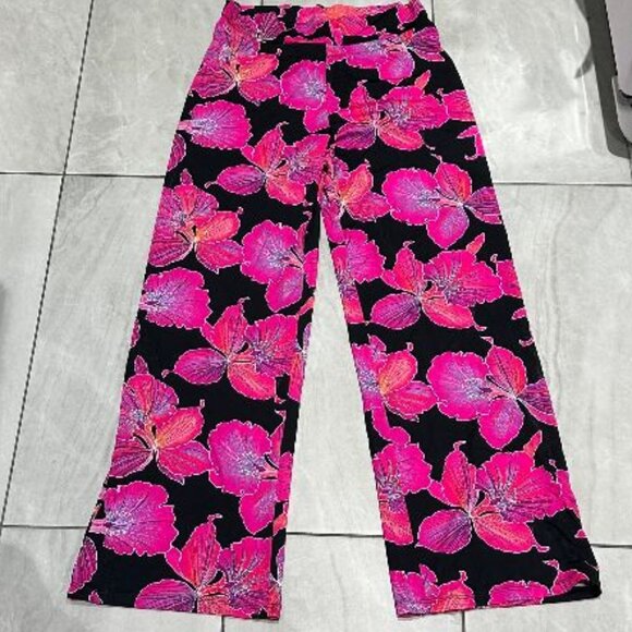 NWT $162 Trina Turk Wide Leg With Split Cover up Pants Size  Large - Picture 2 of 6